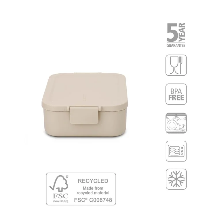 Lunch Box Brabantia Make&Take Soft Beige Medium, Plastic