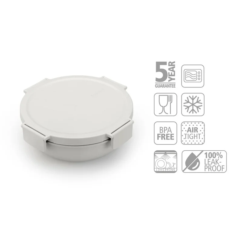 Купа за салата Brabantia Make&Take 1.3L, Light Grey