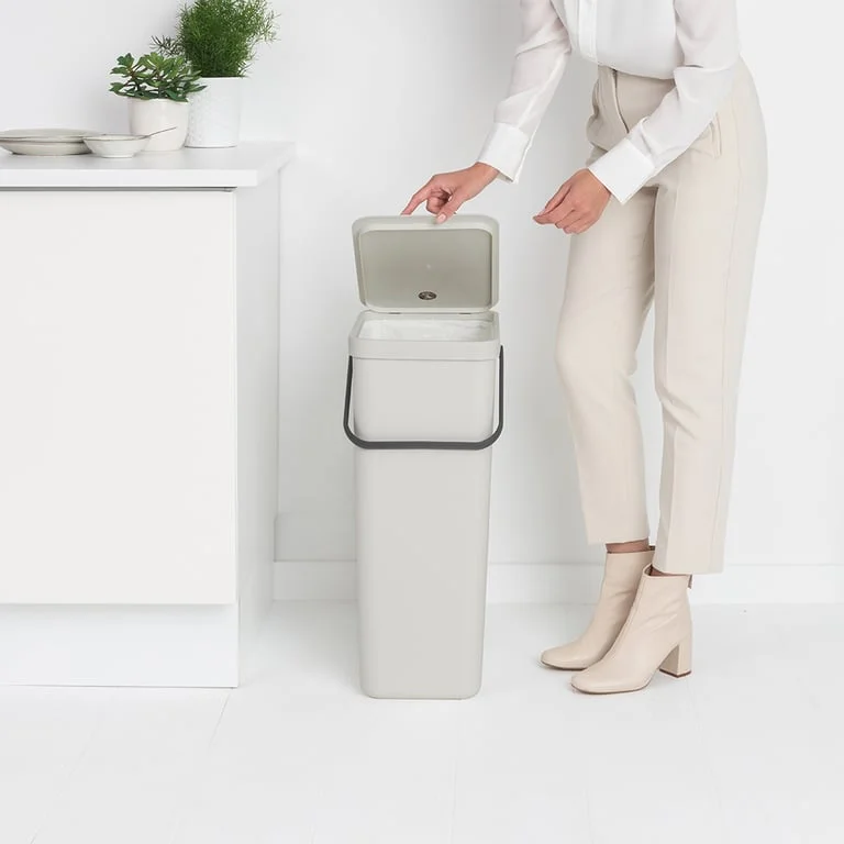 Waste Bin Brabantia Sort&Go 40L, Light Grey