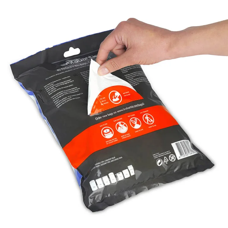 PerfectFit Bags Brabantia Size D, 15-20L, 40 pcs, White, Dispenser