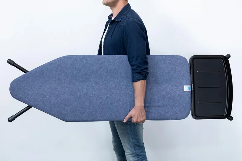 Маса за гладене Brabantia C 124x45cm с поставка за парогенератор, Denim Blue