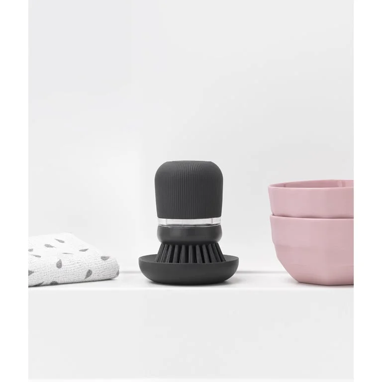 Soap Dispensing Dish Brush Brabantia, Dark Grey
