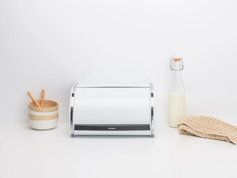 Кутия за хляб Brabantia Roll Top, White, средна