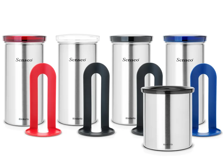 Coffee Pod Canister Brabantia,18pcs capsules, Matt Steel FPP