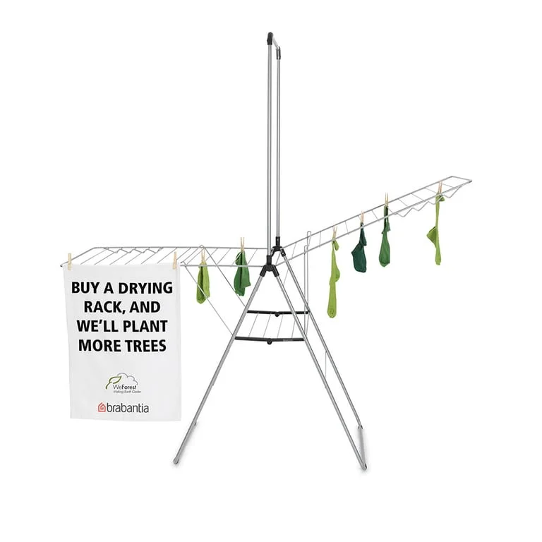 Drying Rack Brabantia Hangon, 25m, Rod, Metallic Grey