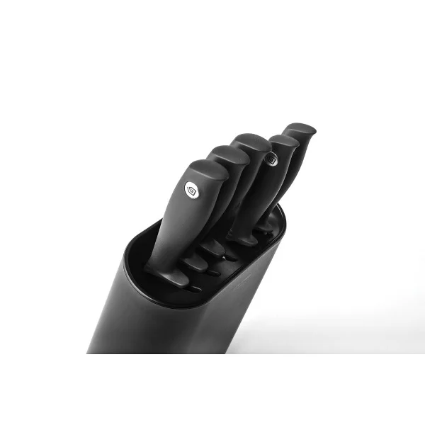 Knife Block Brabantia 5 knives Tasty+, Dark Grey