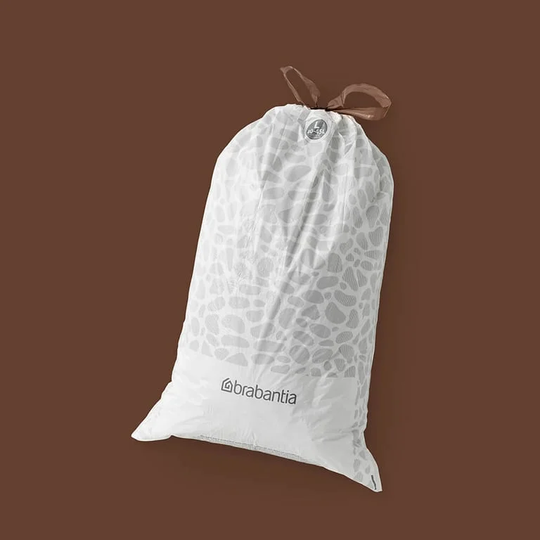 PerfectFit Bags Brabantia Size L, 45L, 40 pcs, White, Dispenser