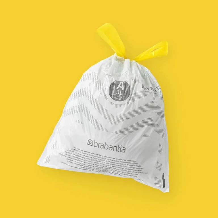 PerfectFit Bags Brabantia Size A, 3L, 40pcs, White, Dispenser