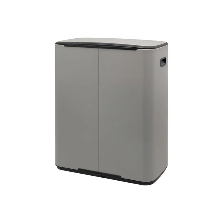 Waste Bin Brabantia Bo Pedal 2x30L, Mineral Concrete Grey
