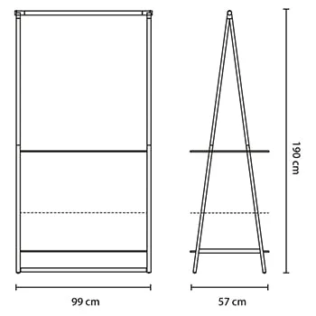Clothes Rack Brabantia Linn Black, Large