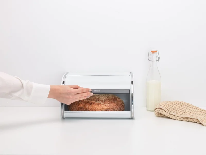 Кутия за хляб Brabantia Roll Top, White, средна