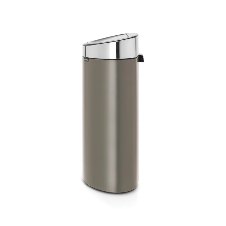 Кош за смет Brabantia Touch Bin New 40L, Platinum, капак металик