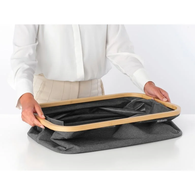 Laundry Basket Brabantia Linn 40L, Pepper Black, Foldable