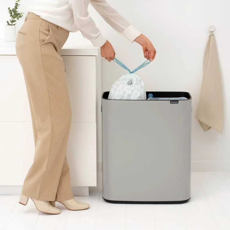 Waste Bin Brabantia Bo Touch 2x30L, Soft Grey