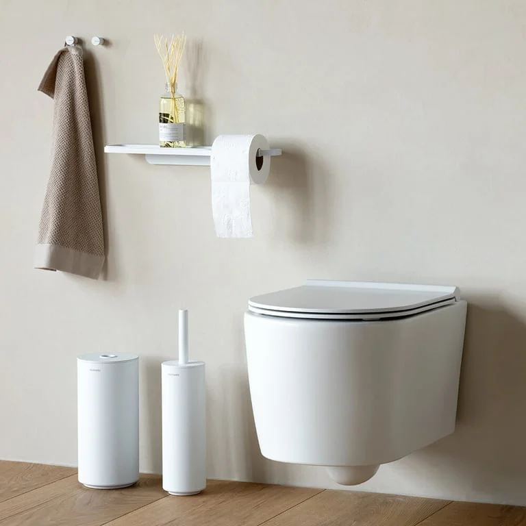 Toilet Roll Holder with Shelf Brabantia MindSet Mineral Fresh White