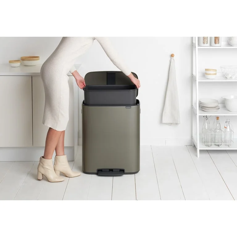 Waste Bin Brabantia Bo Pedal 60L, Platinum