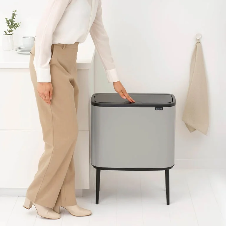 Waste Bin Brabantia Bo Touch 3x11L, Soft Grey