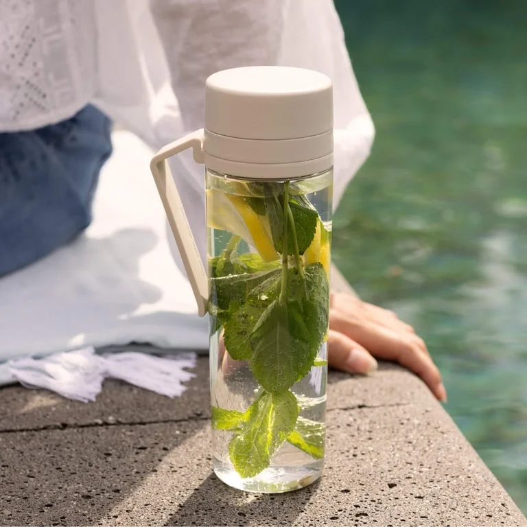 Water Bottle Brabantia Make&Take Soft Beige 500ml, with Strainer