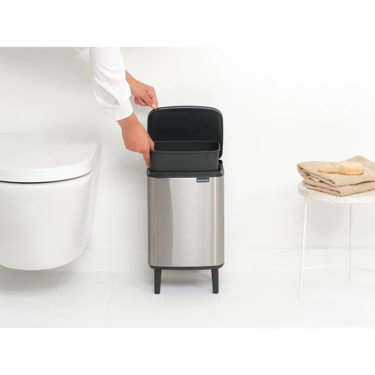 Waste Bin Brabantia Bo Small Hi 7L, Matt Steel Fingerprint Proof