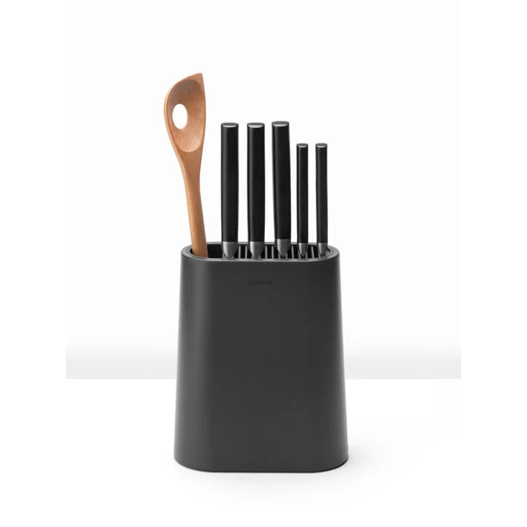 Блок за ножове с държач за прибори Brabantia, Dark Grey