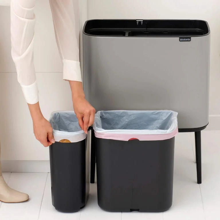 Waste Bin Brabantia Bo Touch 11+23L, Soft Grey