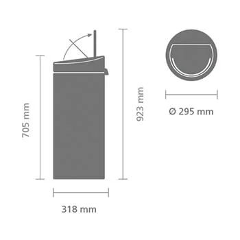 Кош за смет Brabantia Touch Bin New 30L, Metallic Gold