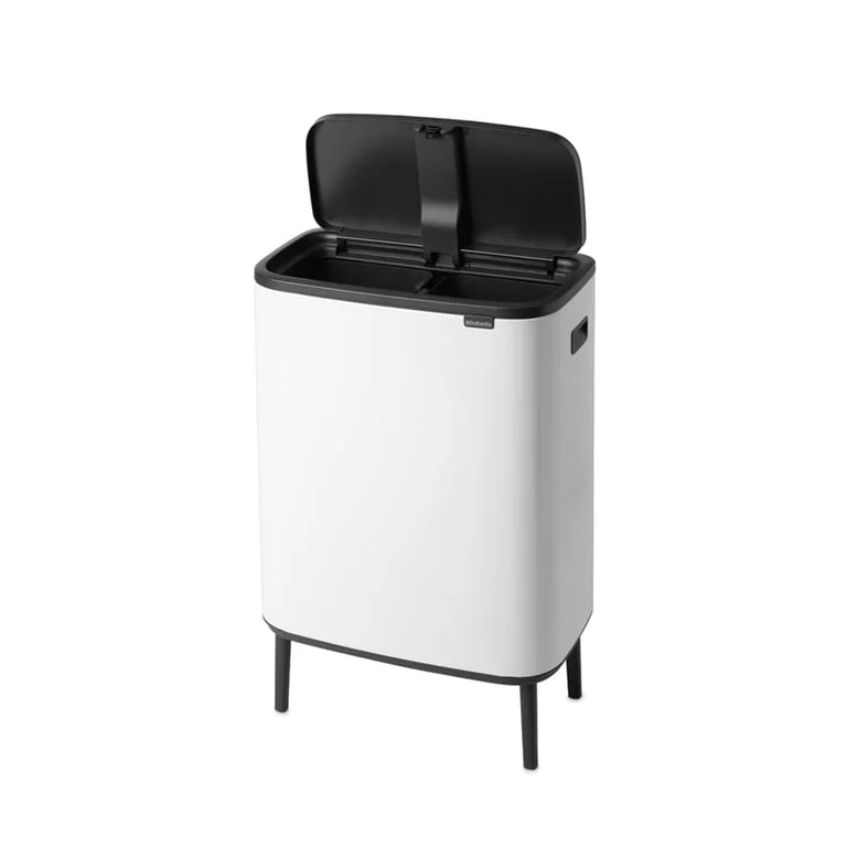 Bo Touch Bin Hi Brabantia, 2 x 30 litre, Plastic Buckets White