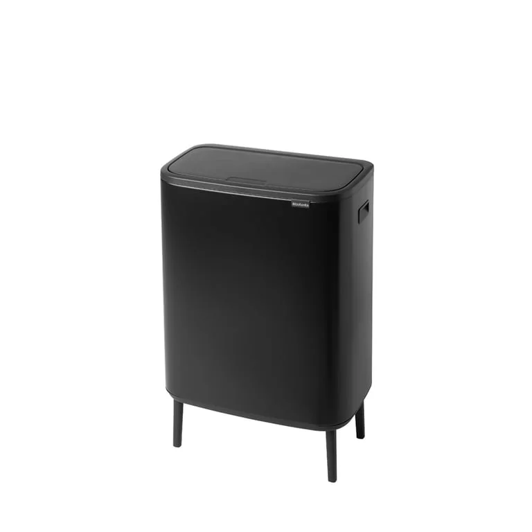 Bo Touch Bin Hi Brabantia, 2 x 30 litre, Plastic Buckets Matt Black