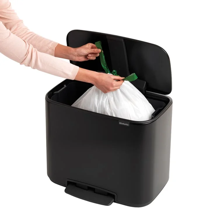 Brabantia Bo Pedal Bin, 36L, Matt Black