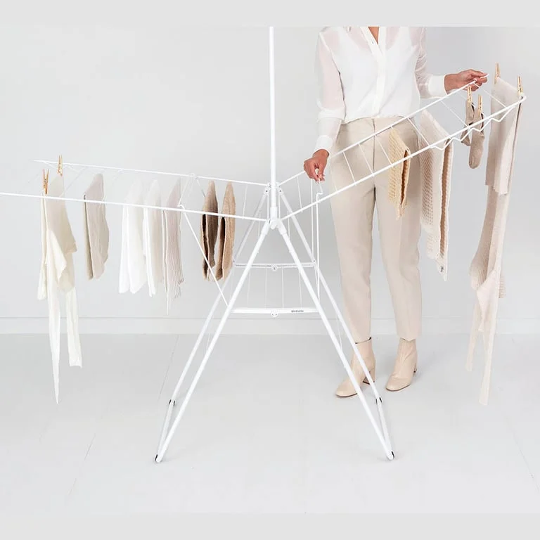 Drying Rack Brabantia Hangon, 25m, Rod, Fresh White