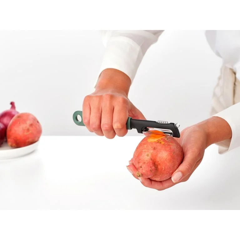 Swivel Food Peeler plus Zester Brabantia Tasty+ Fir Green