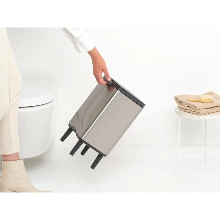Waste Bin Brabantia Bo Small Hi 7L, Matt Steel Fingerprint Proof