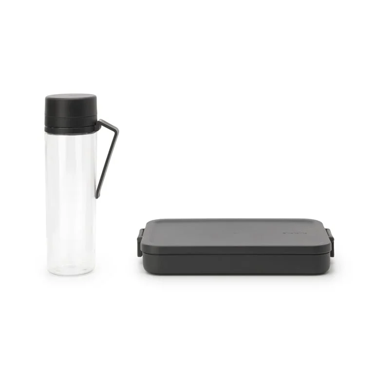 Lunch Set Brabantia Make&Take Dark Grey 2 pcs, Bottle and Box