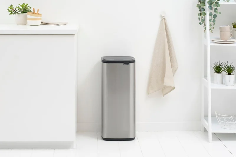 Waste Bin Brabantia Bo Touch 30L, Matt Steel Fingerprint Proof