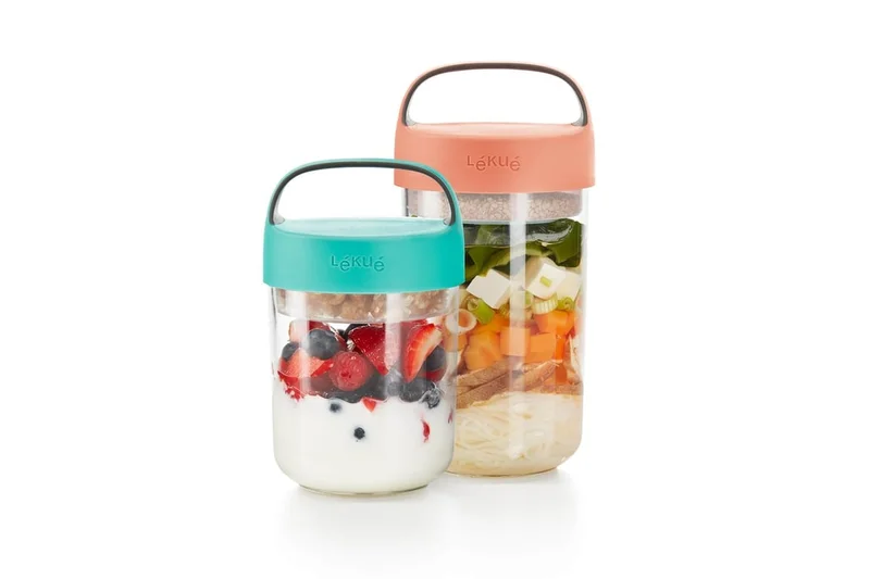 Купичка с отделения Lekue On The Go Turquoise 600ml