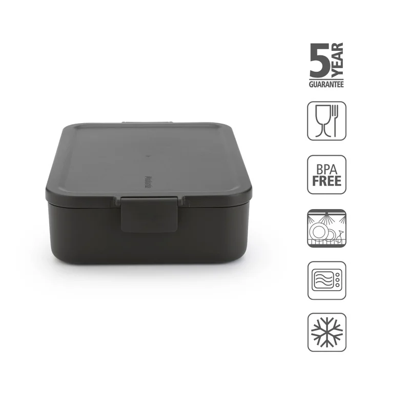 Кутия за обяд Brabantia Make&Take 2L, Dark Grey