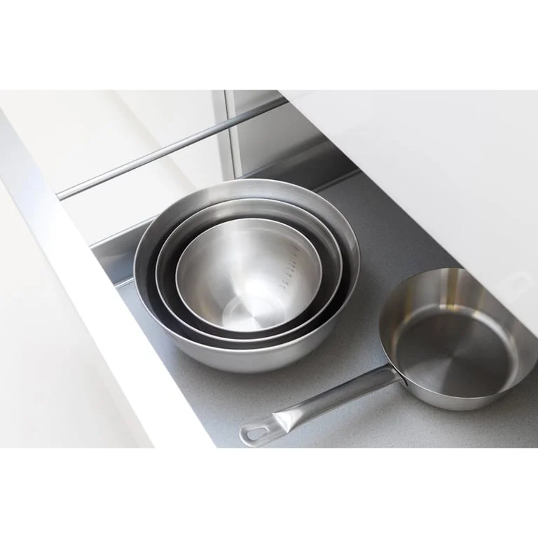 Mixing Bowl Set Brabantia, 3 pcs, Matt Steel/Black