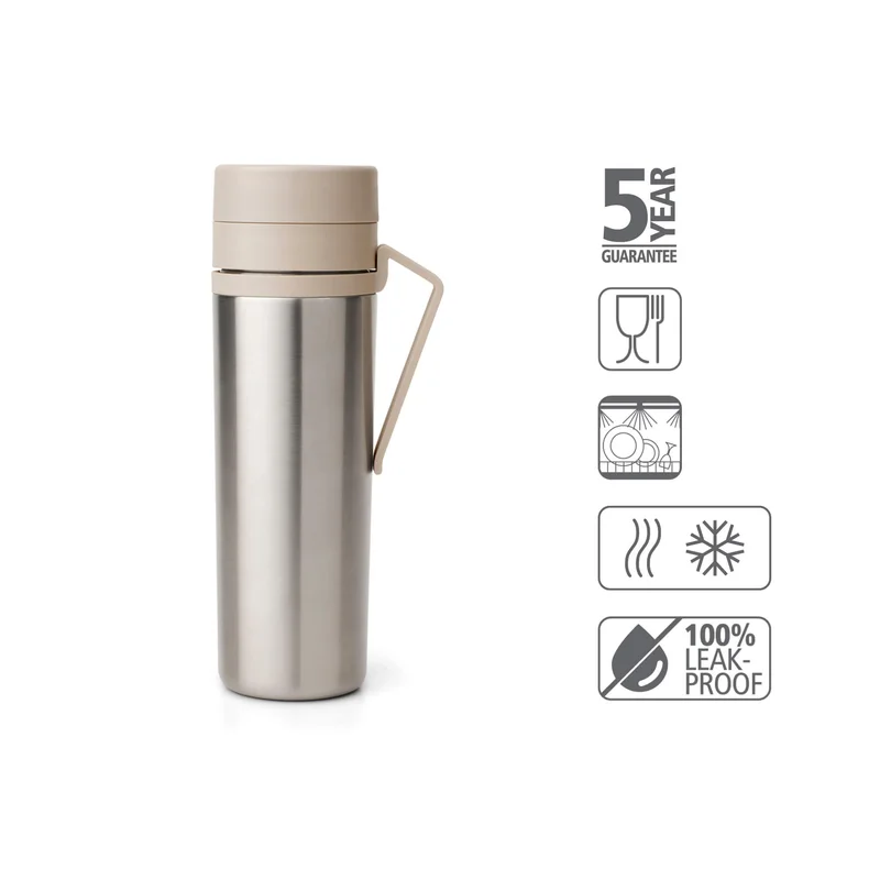 Insulated Flask Brabantia Make & Take 0.5L, Soft Beige