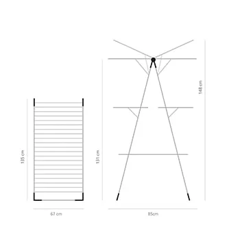 Dryer Brabantia, Tower 23 m Grey