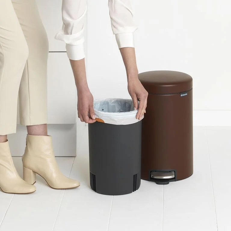 Кош за смет с педал Brabantia NewIcon 12L, Mineral Cosy Brown