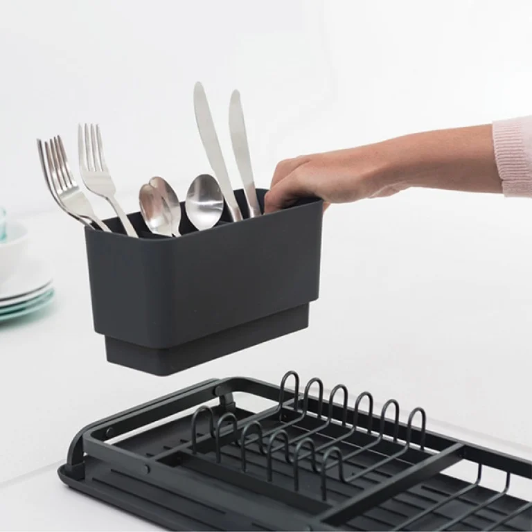 Compact dish drying rack, Brabantia, Dark Grey