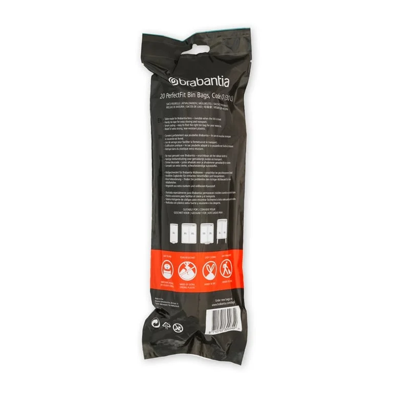 Waste Bin Bags Brabantia O, 30L, White, 20 Pieces