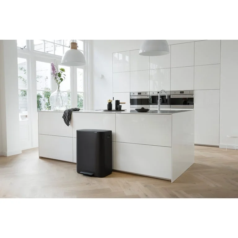Waste Bin Brabantia Bo Pedal 2x30L, Matt Black