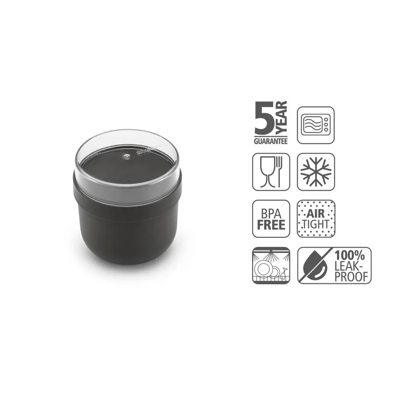 Купичка за закуска Brabantia Make&Take 500ml, Dark Grey