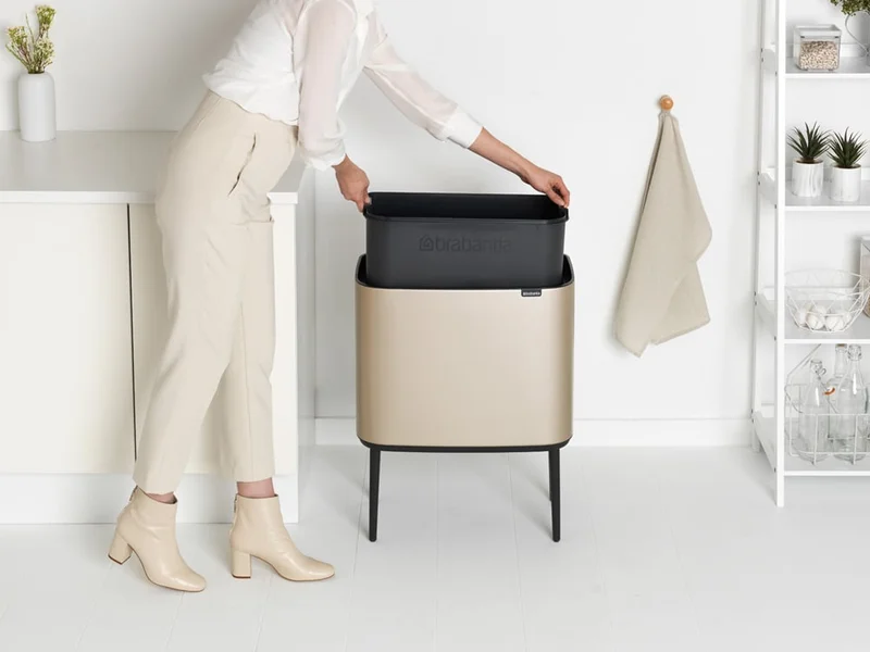 Waste Bin Brabantia Bo Touch 36L, Metallic Gold