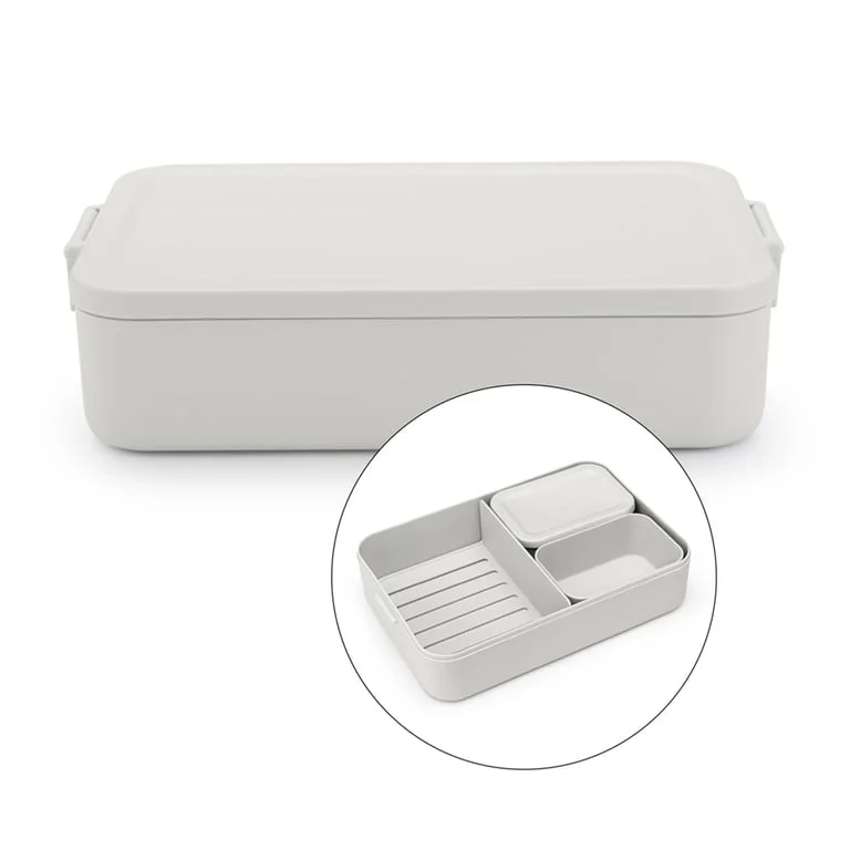 Lunch Box Brabantia Make&Take Light Grey Large, Plastic, Bento