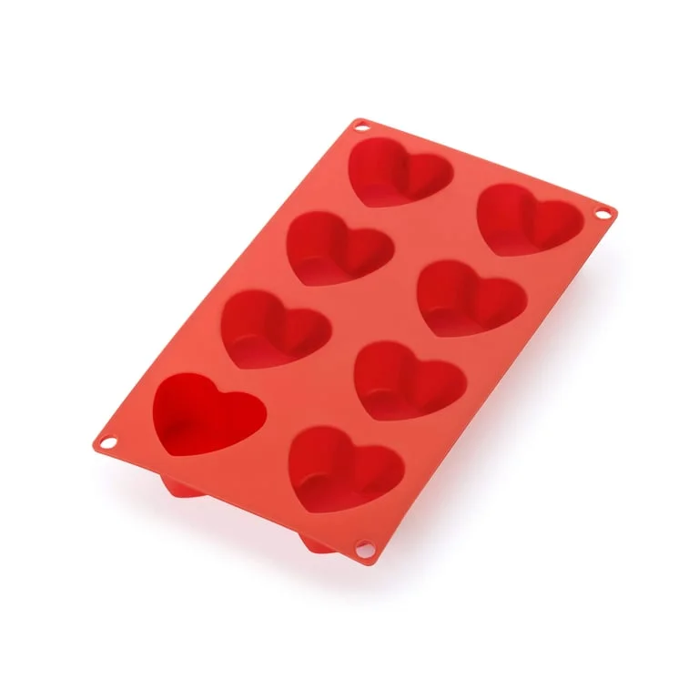 Форма за печене Lekue 30x17.5xH3.4cm, силиконова, за мъфини-сърце
