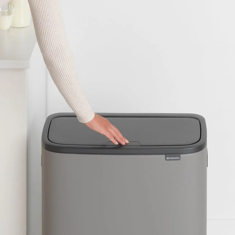 Кош за смет Brabantia Bo Touch 2x30L, Mineral Concrete Grey