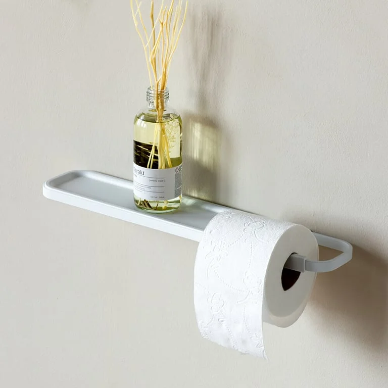 Toilet Roll Holder with Shelf Brabantia MindSet Mineral Fresh White