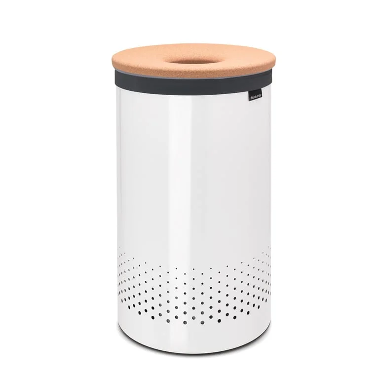 Laundry Bin Corc Lid Brabantia, 60 L, White